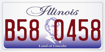 IL license plate B580458
