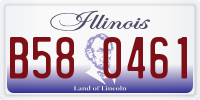 IL license plate B580461