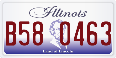 IL license plate B580463