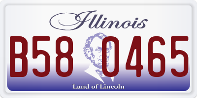 IL license plate B580465