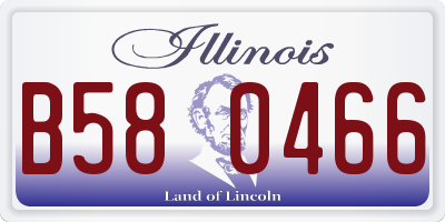 IL license plate B580466