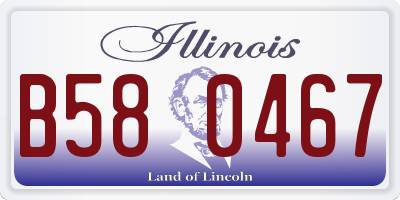 IL license plate B580467