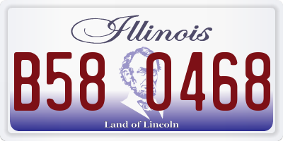 IL license plate B580468
