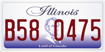 IL license plate B580475