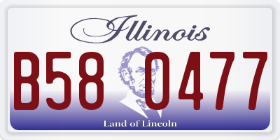 IL license plate B580477
