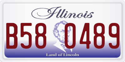 IL license plate B580489