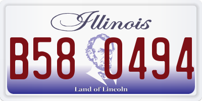 IL license plate B580494