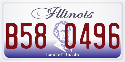 IL license plate B580496