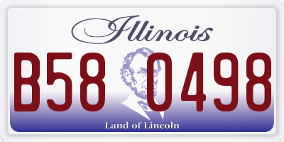 IL license plate B580498