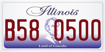 IL license plate B580500
