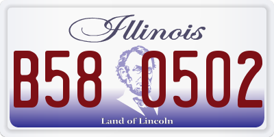 IL license plate B580502