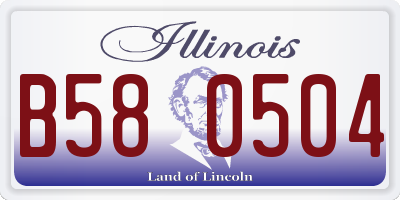 IL license plate B580504