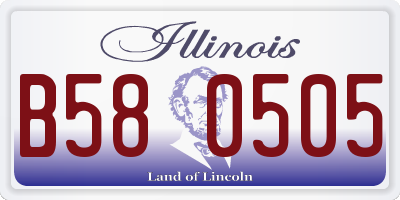 IL license plate B580505