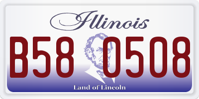 IL license plate B580508