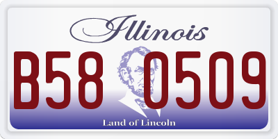 IL license plate B580509