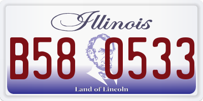 IL license plate B580533