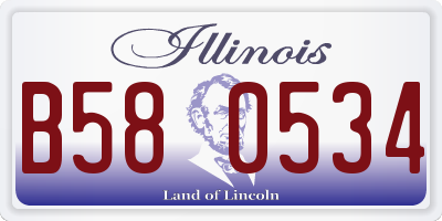 IL license plate B580534