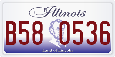 IL license plate B580536