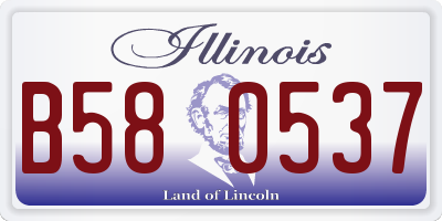 IL license plate B580537