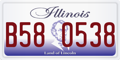 IL license plate B580538