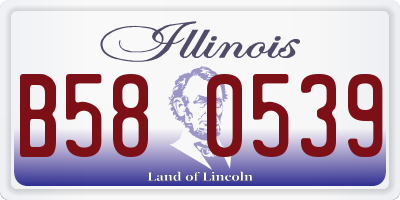 IL license plate B580539