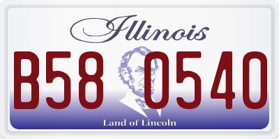 IL license plate B580540