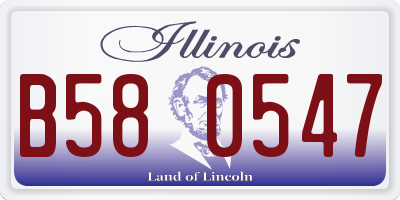 IL license plate B580547