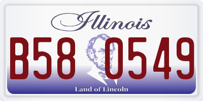 IL license plate B580549