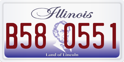 IL license plate B580551