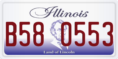 IL license plate B580553