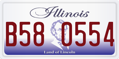 IL license plate B580554