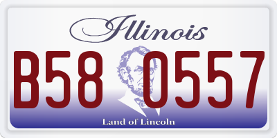 IL license plate B580557