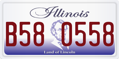 IL license plate B580558
