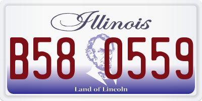 IL license plate B580559