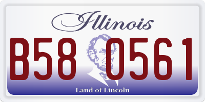 IL license plate B580561