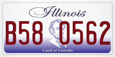 IL license plate B580562