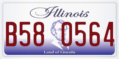 IL license plate B580564