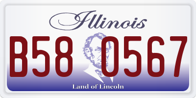 IL license plate B580567
