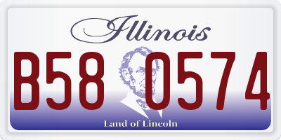 IL license plate B580574