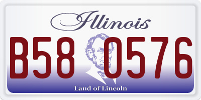 IL license plate B580576