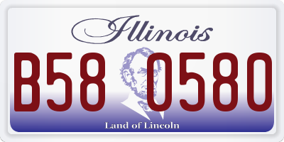IL license plate B580580