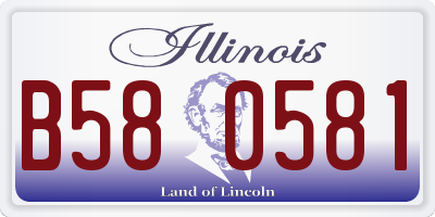 IL license plate B580581