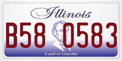 IL license plate B580583