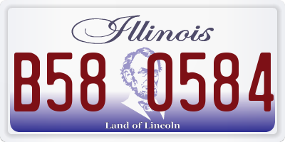IL license plate B580584