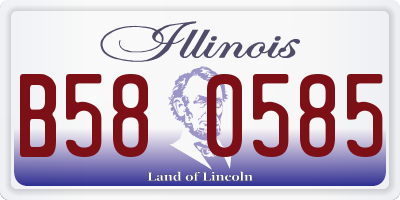 IL license plate B580585