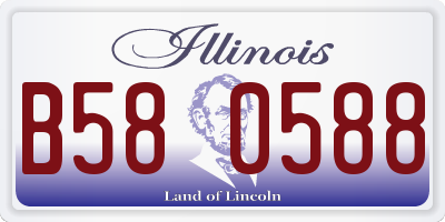IL license plate B580588