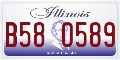 IL license plate B580589