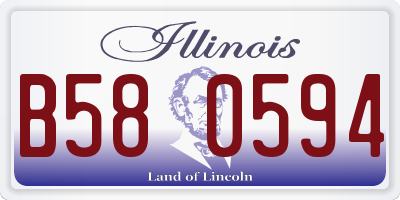 IL license plate B580594