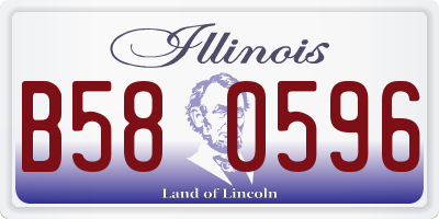 IL license plate B580596
