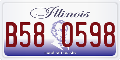 IL license plate B580598